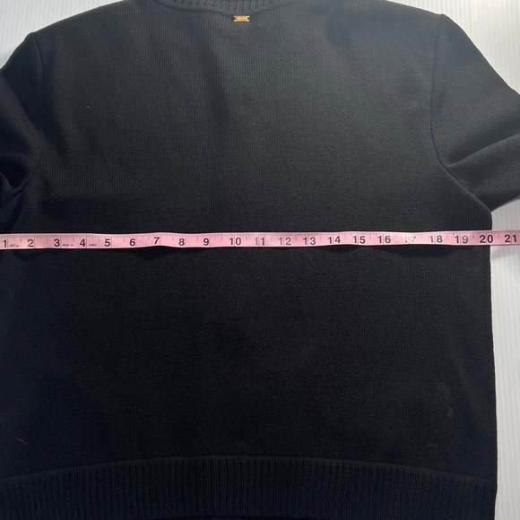 Vintage St. John Black Wool Blend Zipper Sweater/M - Picture 8 of 14